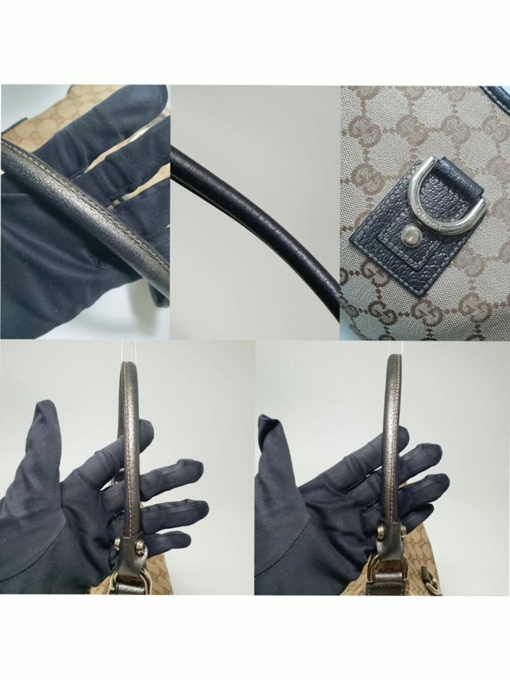 Authentic Gucci GG Canvas Hobo Bag Monogram Shoulder Bag - Picture 7 of 10